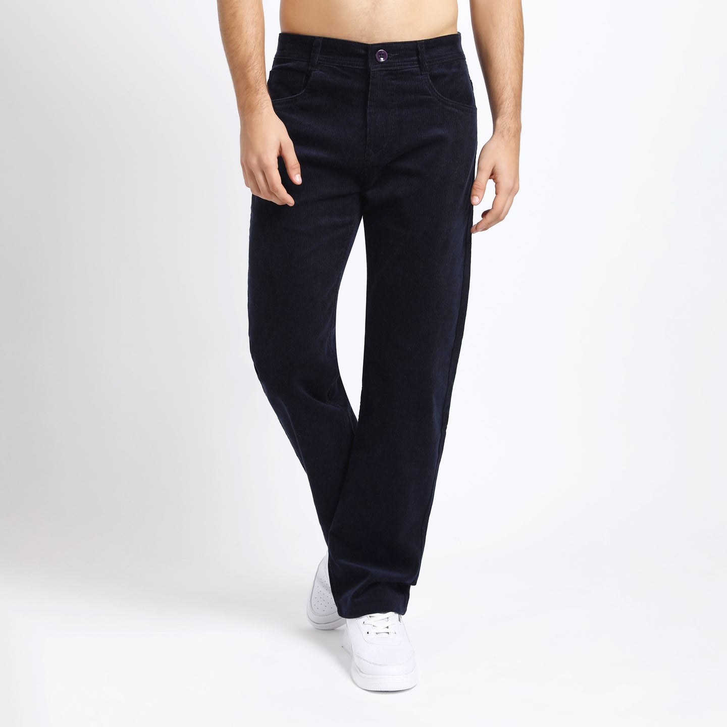 BARITONE NAVY CORDUROY PANTS 4770-1